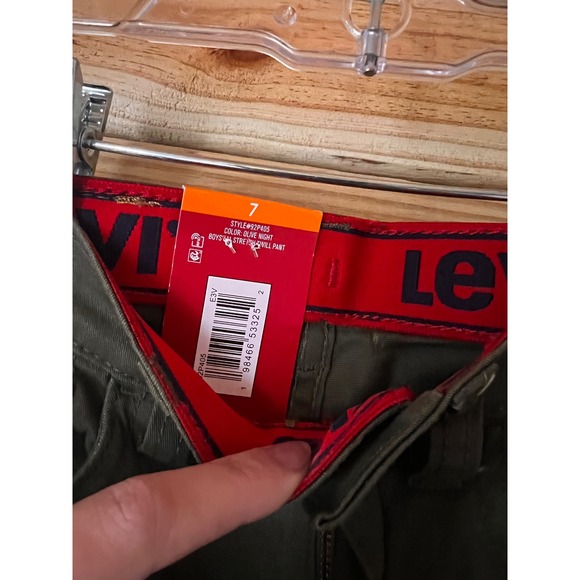 Levis Boys 511 Slim Fit Stretch Twill Pants Olive Night Green Size 7 92P405 - Picture 2 of 4